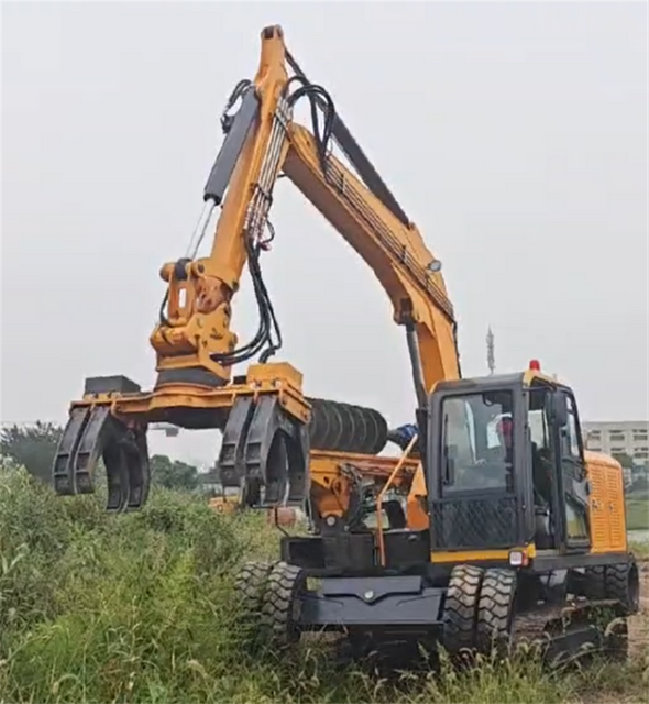 HZMEM1503D multifunctional drilling/digging/ pole-erecting machine