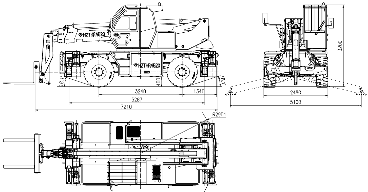 rotating telehandler RTH4520